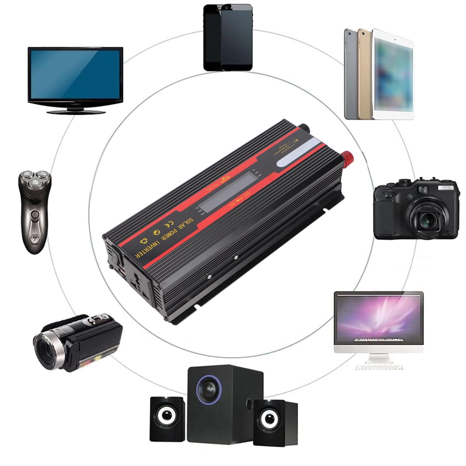 Dioche Do 220V 6000W DC12V Do AC220V 6000W Falownik Samochodowy Zmodyfikowany Sinusoidalny Konwerter Mocy z Wyświetlaczem LCD