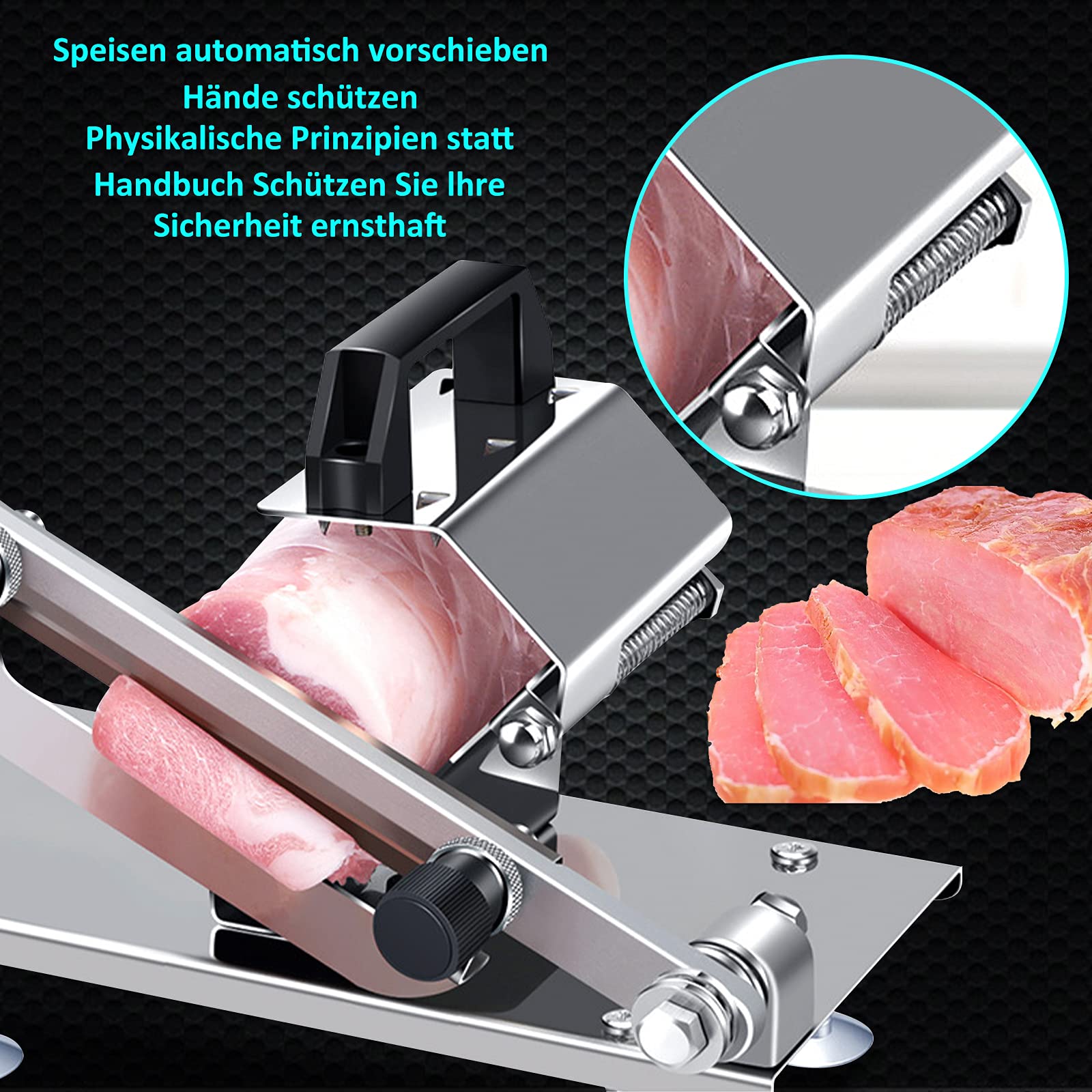 Mutton Stainless Steel Slicer, 0.3 mm - 15 mm Thick, Manual Meat
