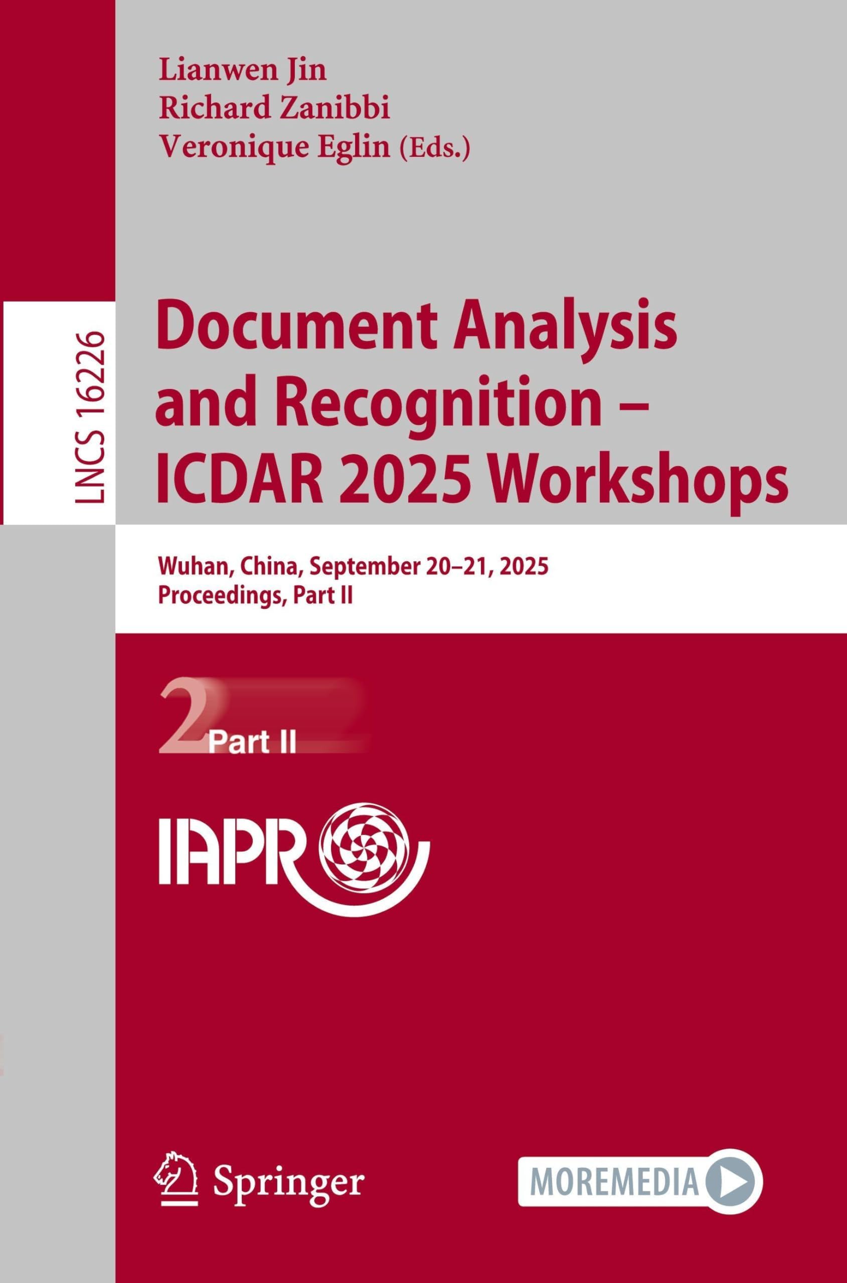 Document Analysis and Recognition - ICDAR 2025 Workshops: Wuhan, China, September 20-21, 2025, Proceedings, Part II