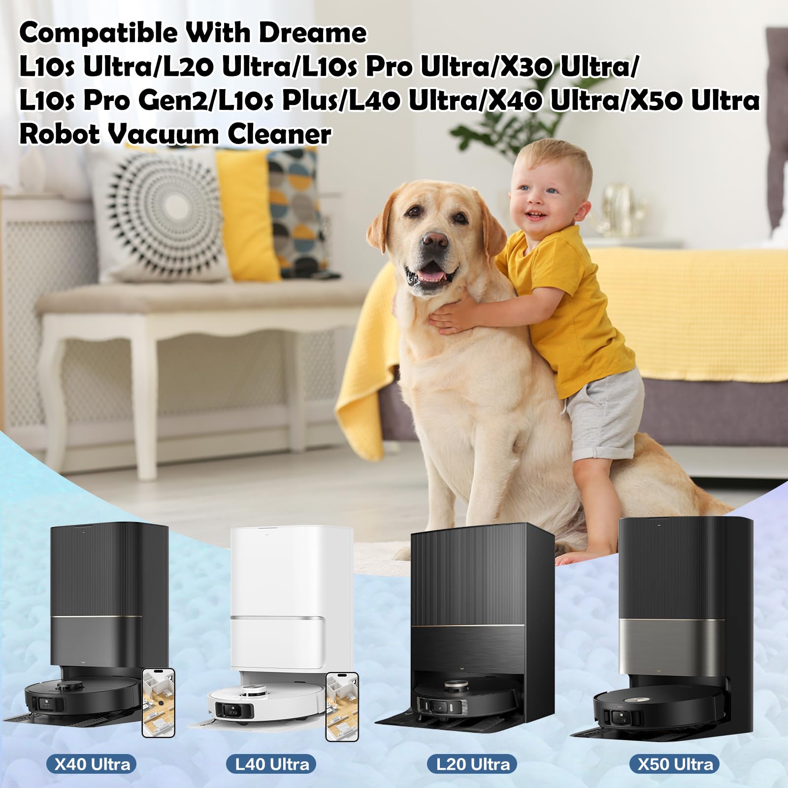 10 stuks wisdoeken voor Dreame L10s Ultra Gen 2/Gen 3, L40/L50 Ultra AE