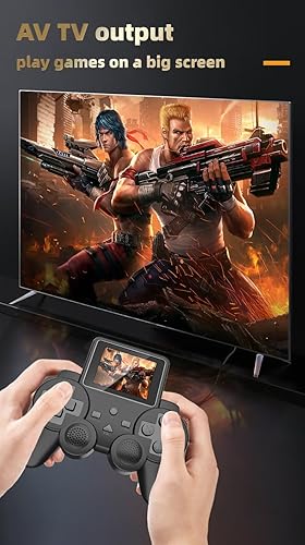 Miniatura 7 de 8-bit 520 en 1 Classic Retro Games Handheld Gamepad Game Console - Pantalla de 2.5 pulgadas recargable AV TV Out 2 Player Gamepad (negro)