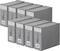 Vista 10 de Paquete de 4 Organizadores de Armario para Sábanas y Almacenamiento, Contenedores de Almacenamiento Plegables Resistentes con Ventana y Etiqueta