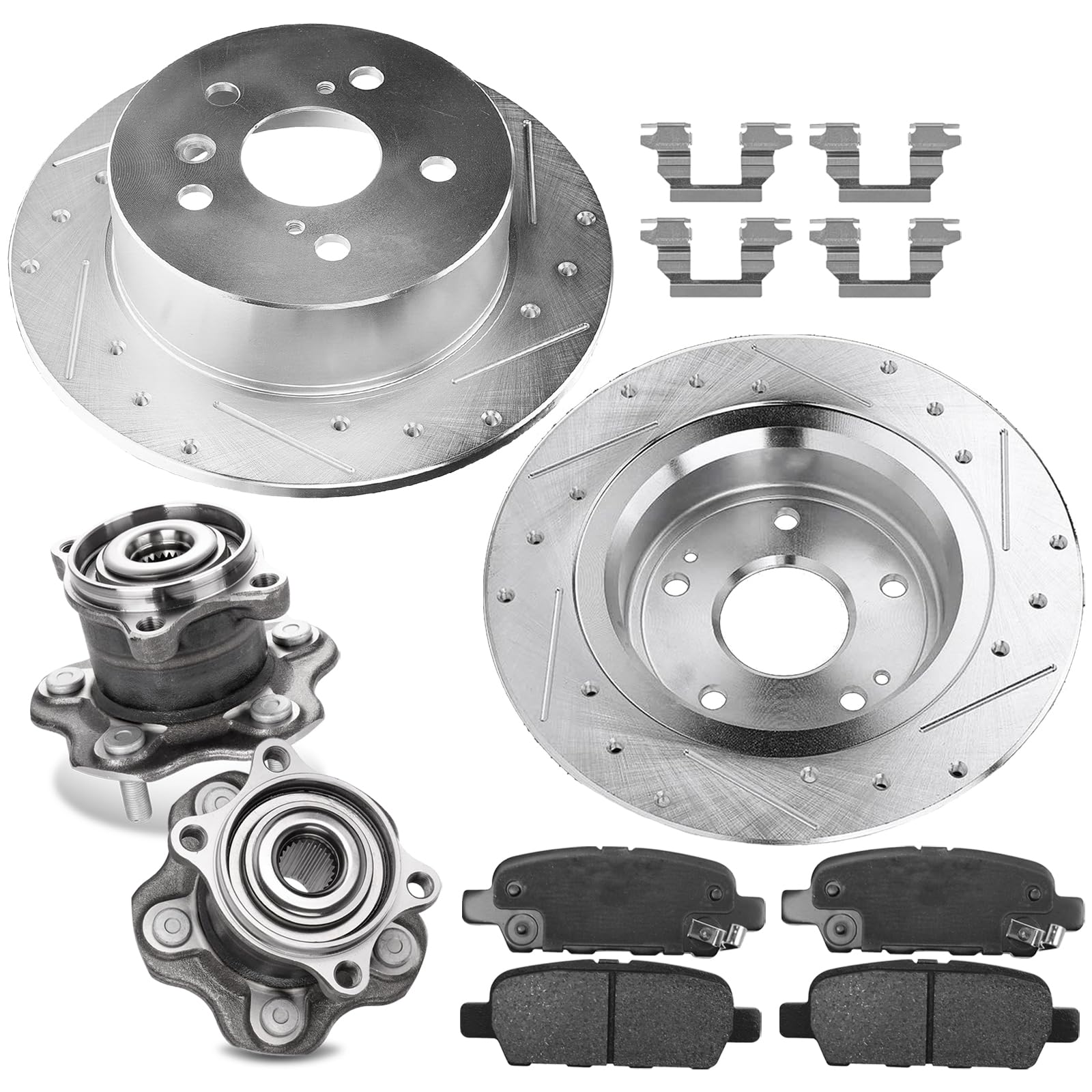 291mm Rear Brake Kit Wheel Hubs Compatible with 11-17 Nissan Juke