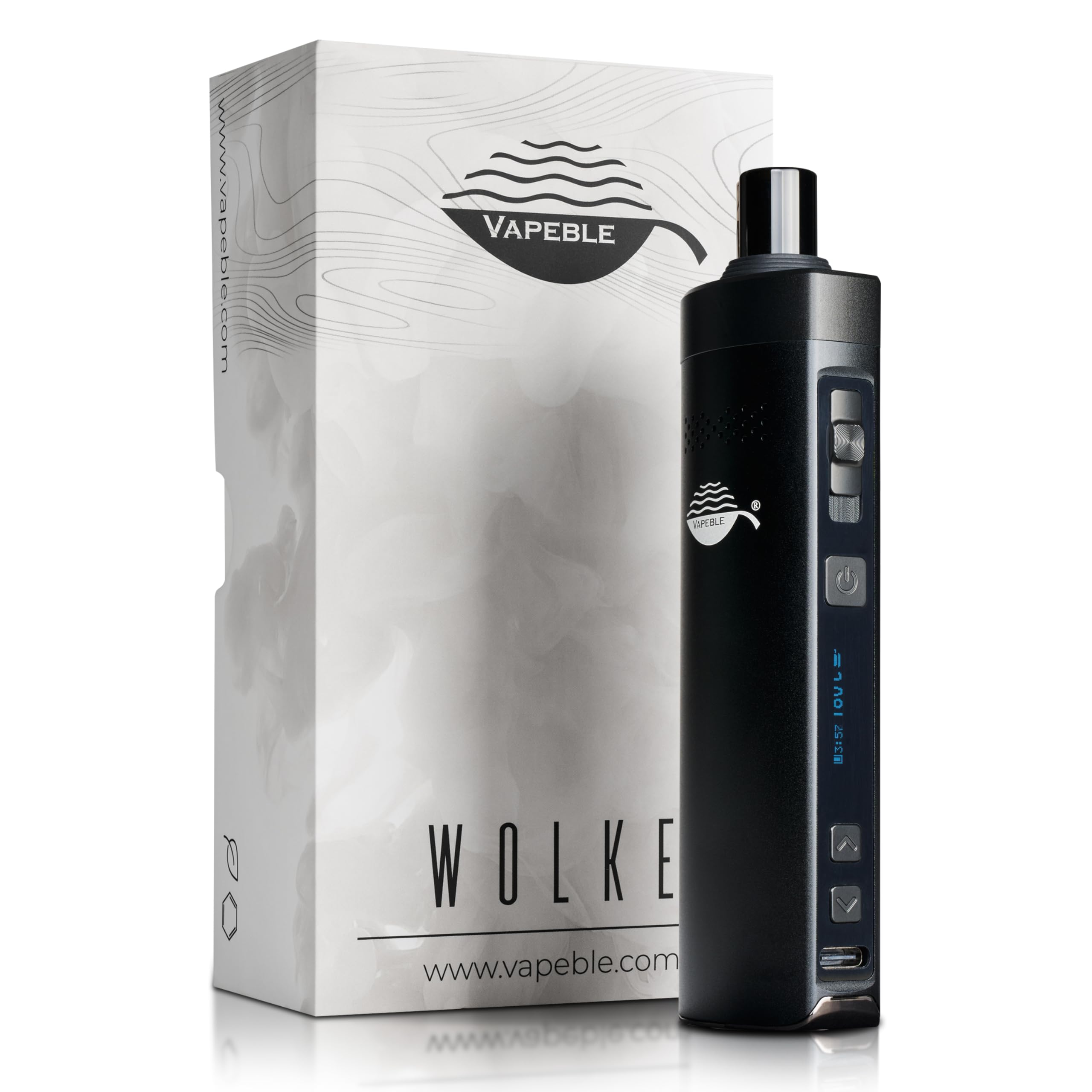 Vaporizzatore Wolke V2, Dry Herb Vaporizer Batteria sostituibile da 3200 mah, display OLED Controllo della temperatura continuo - Vaporizza erbe, resine, oli