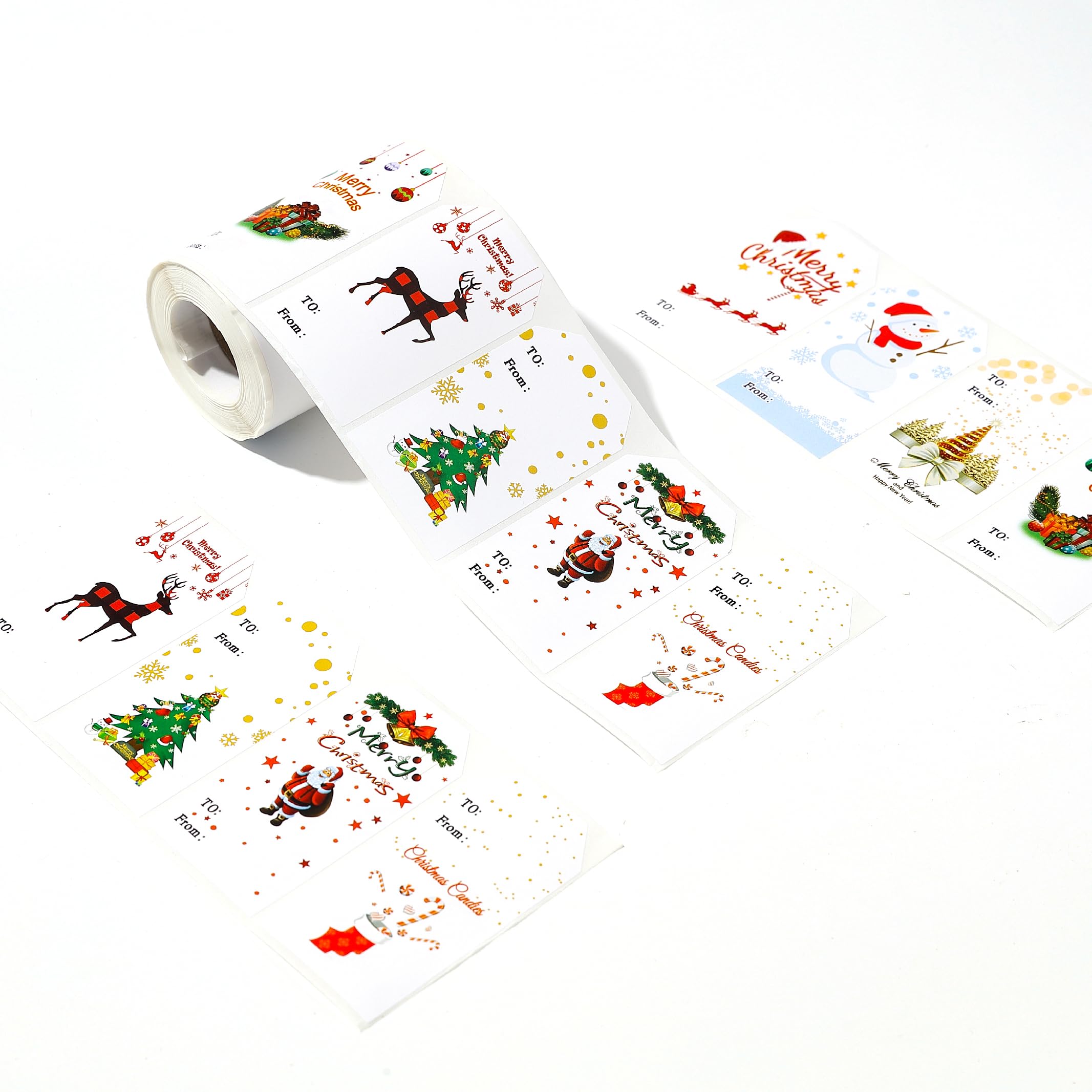 300 etiquetas de regalo de Navidad, etiquetas adhesivas con nombre para regalos de Navidad, etiquetas de regalo (pulgadas, 3 x 1.6)