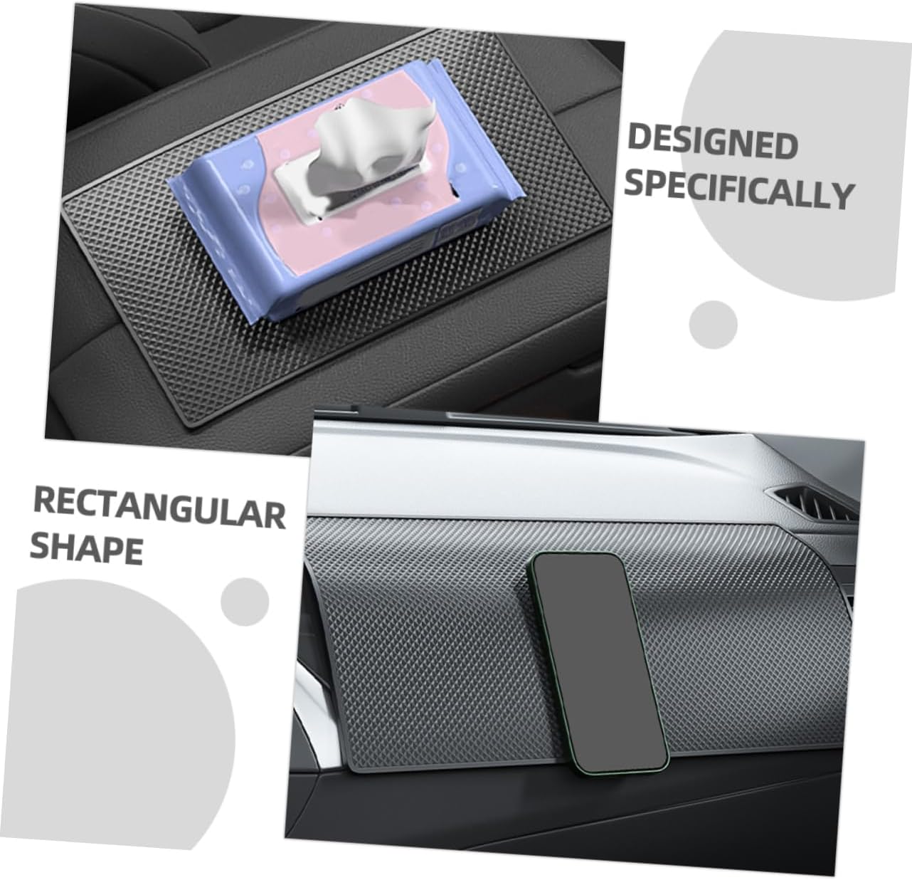 Mikinona 3pcs Dashboard Sticky Adhesive Pad Car Phone Holder for Car Accessories Non Slip