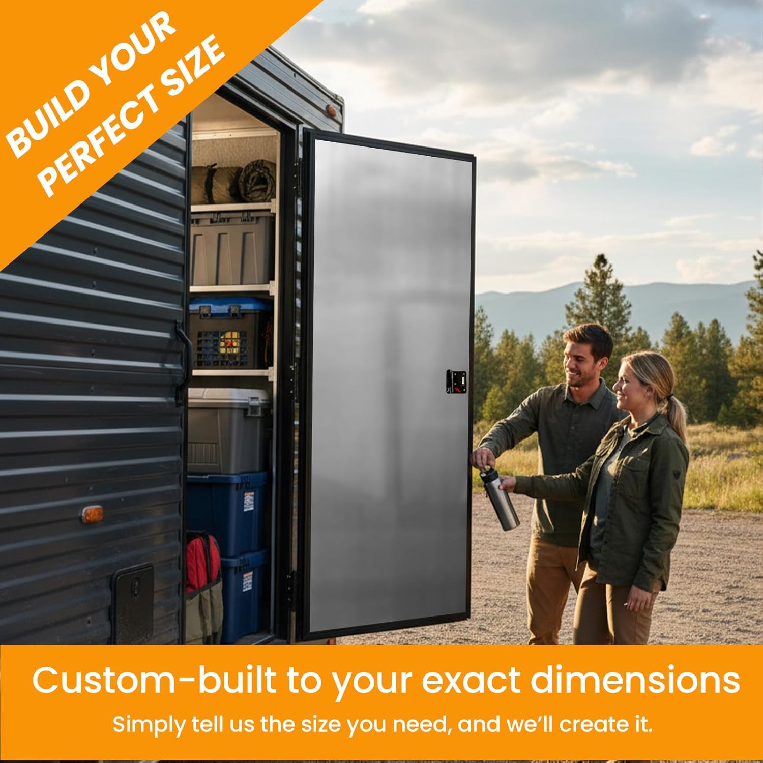 Heavy Duty Polycore Cargo Side Door for Trailer- Rust Resistant Cargo Side Door with .080 Polycor Sheet Reinforcement - Made in The USA by SDG Trailers (Custom, Custom)