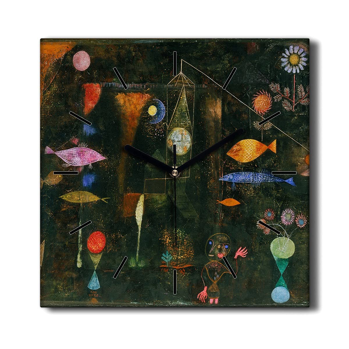 Horloge Murale sans Tic-Tac Toile Salon pour Finir les Bruits