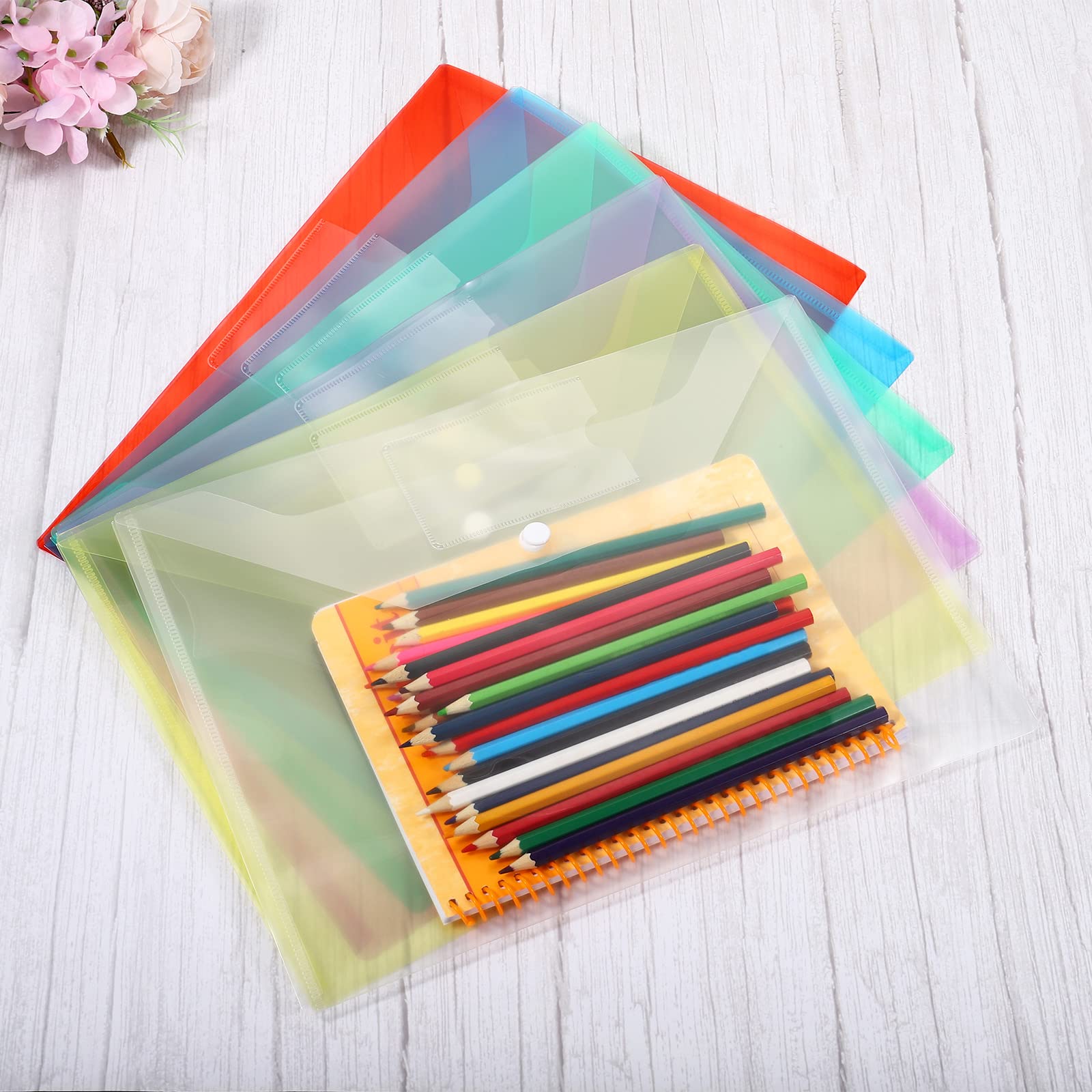 Amazon.com : PATIKIL File Folders 20 Pack A4 Plastic Envelopes