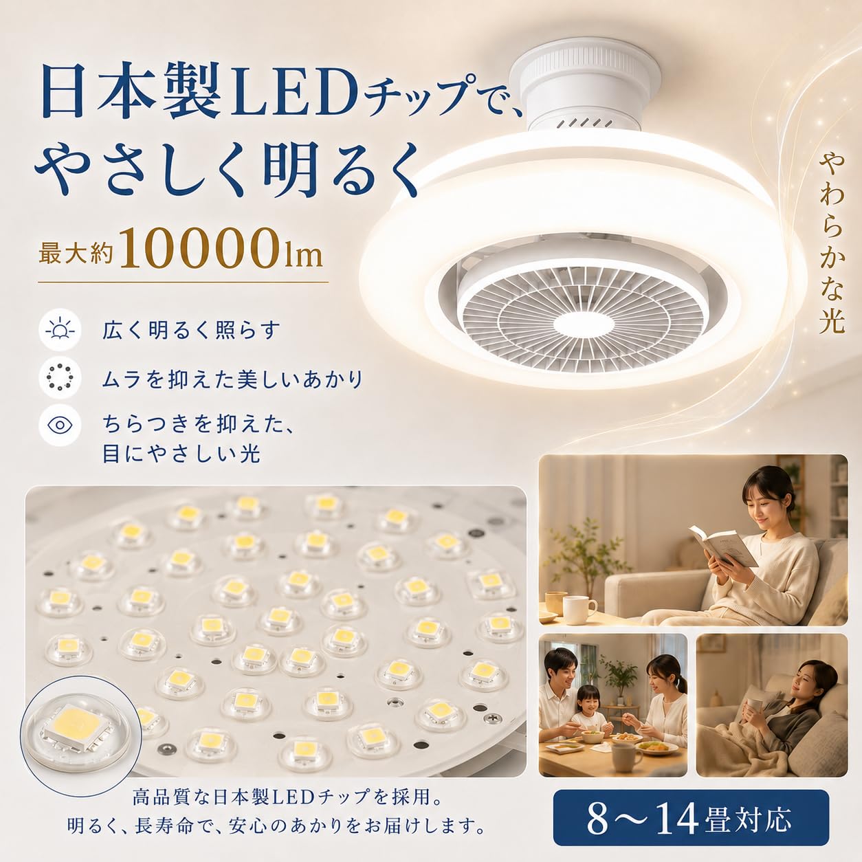 Amazon | LEDシーリングファンライト ファン付きシーリングライト 引掛