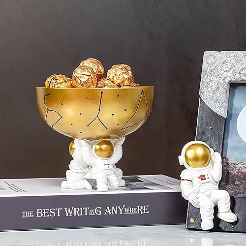 Miniatura 2 de BUTILIVEEN Cuenco decorativo de astronauta para artículos diversos, cuenco para dulces, llavero y caja de almacenamiento de joyas, decoración de