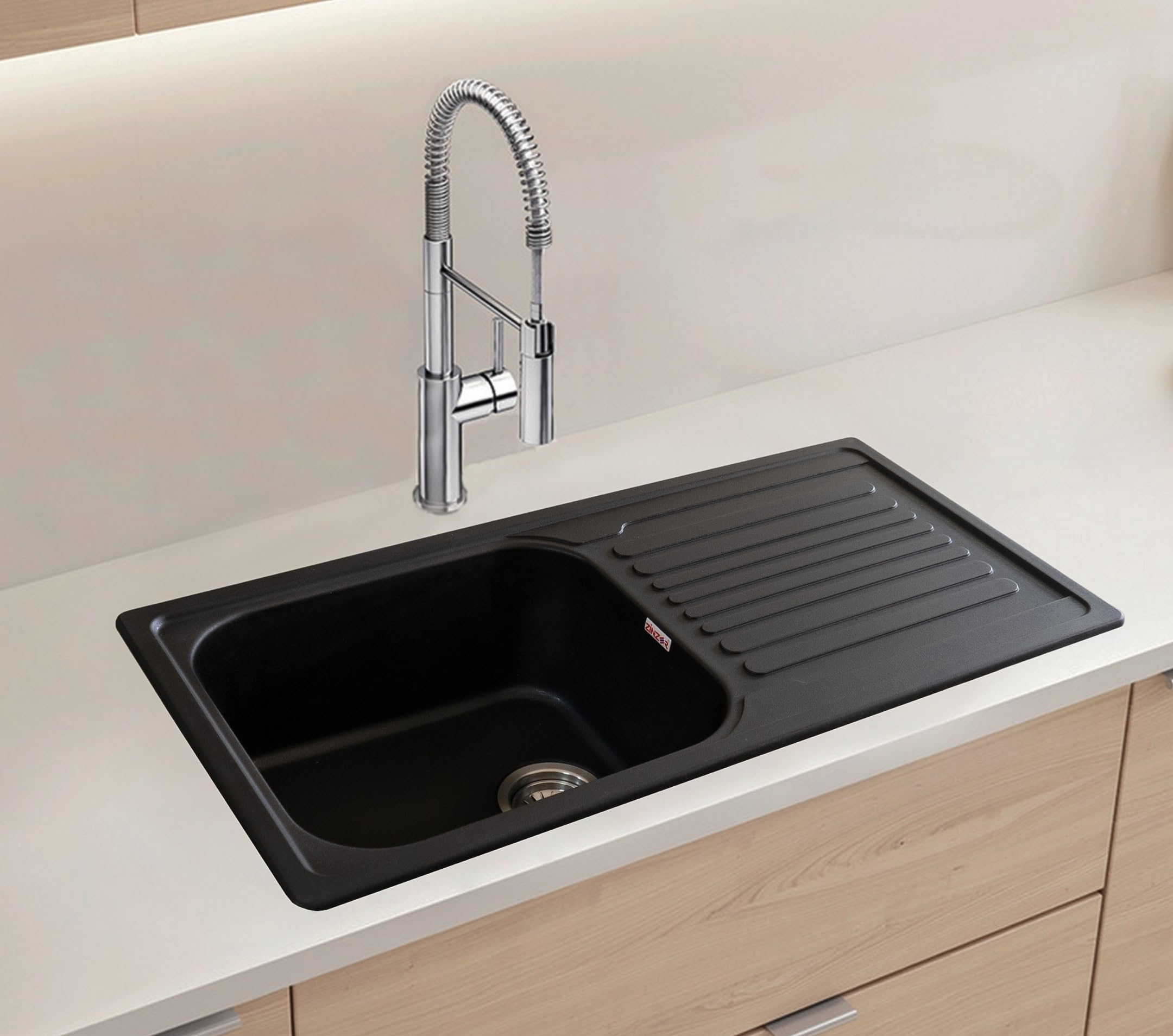 ZINZER Granite Quartz Sink - Graphite Grey -27