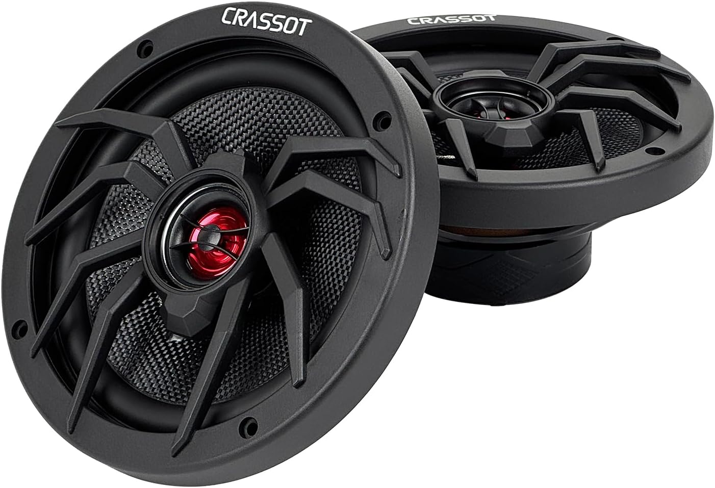 6.5 Inch Car Door Coaxial Speakers, 4 Ohm 50W RMS 500W Max, Easy Install Front Door Car Audio Speakers with Rich Bass, Compatible with Most Factory Speaker Locations - 1 Pair