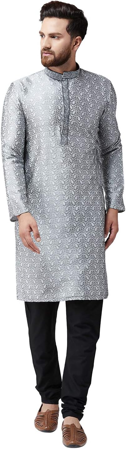 Sojanya (Since 1958 Men'S Silk Blend Only Long Kurta.