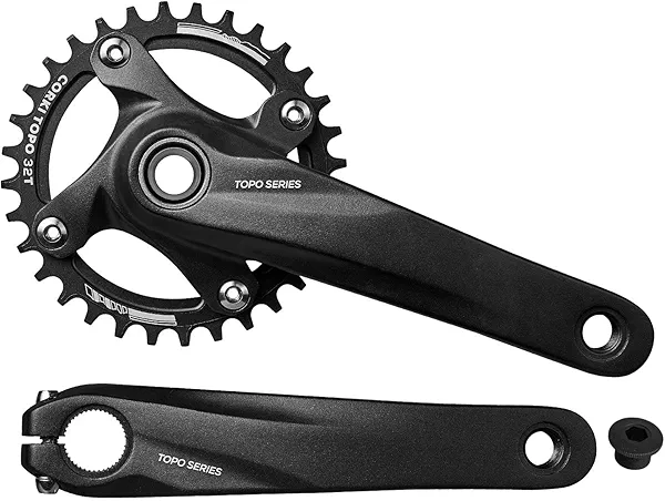 corki Cycles Bike Cranksets, 170mm 104 BCD Bike Crank Arm Set, with Chainring Bolts, for Road Mountain Bicycle, 32T/34T/36T/38T (1 Pair)