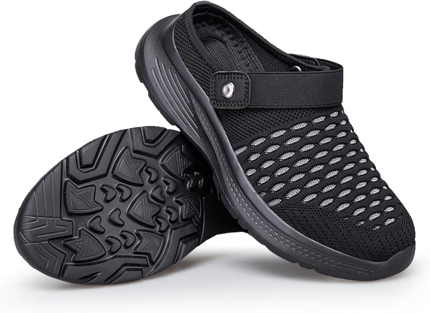 ihinzry Women's & Men's Slip On Mesh Clogs – Wide Width Comfort Garden Shoes with Stable Heel Support, Anti-Slip Sole, Breathable and Quick Dry–Daily Walking, Indoor/Outdoor