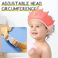 Vista 3 de zzovito Gorro de ducha para bebé, gorro de baño para lavar el cabello para niños, gorra de ducha ajustable para niños, bebé, niños