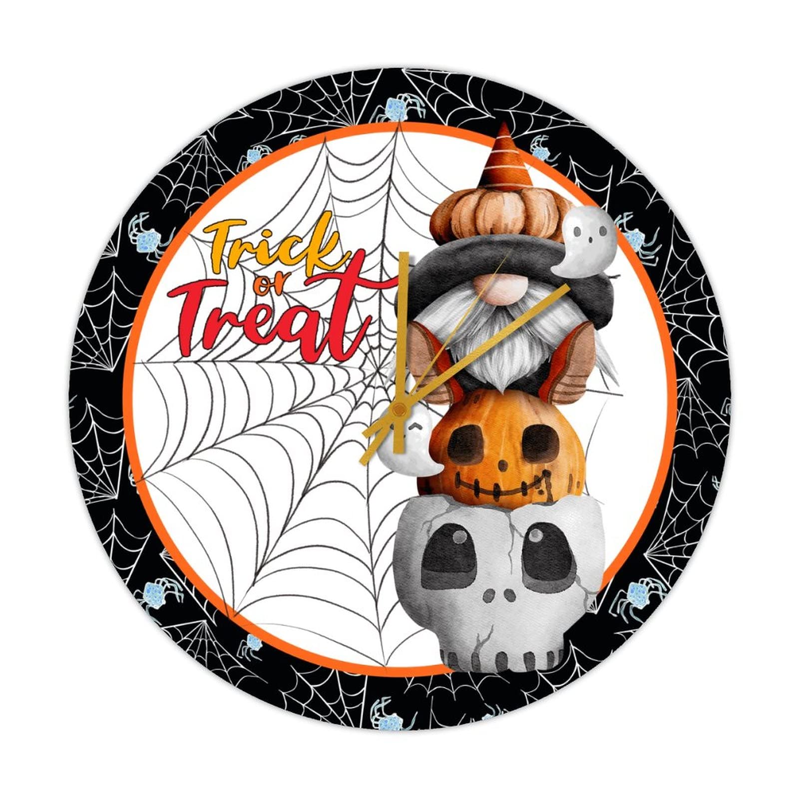Horloge de ferme silencieuse Trick or Treat pour décorer votre cuisine ce Halloween