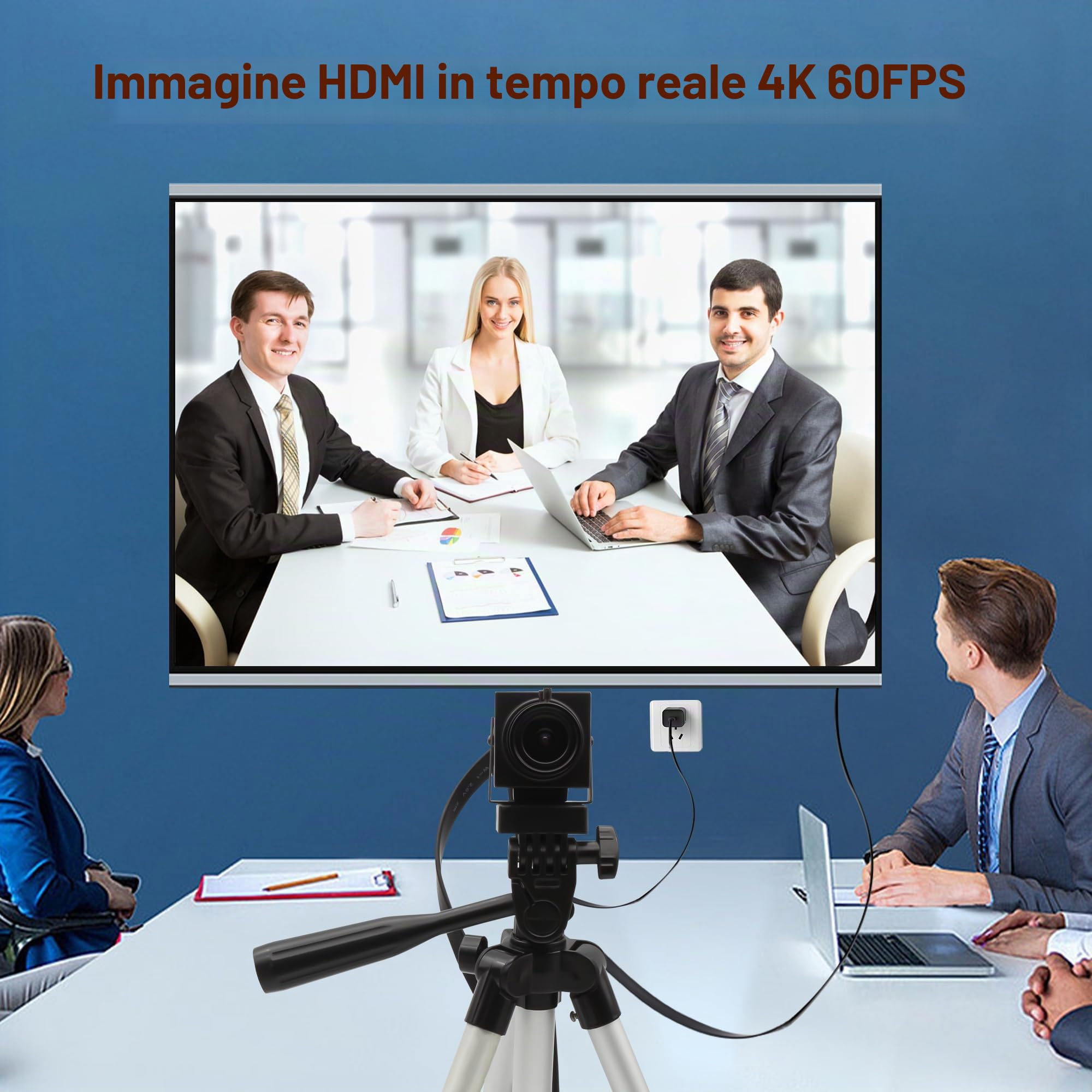 SVPRO Fotocamera USB HDMI 4K 60fps con obiettivo zoom ottico 2.8-12mm, messa a fuoco manuale, streaming H.264 per PC, Raspberry Pi, TV, monitor