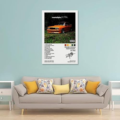 Miniatura 2 de SUANEA Frank Ocean - Póster de Nostalgia, cubierta de álbum ultra para habitación, lienzo estético, arte de pared, decoración de dormitorio, 12 x 18