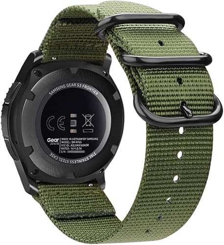 Fintie - Correas deportiva de nailon suave de 0.87pulgadas compatibles con Samsung Galaxy Watch 3 de 1.77pulgadas, Galaxy Watch 1.81pulgadas, Gear