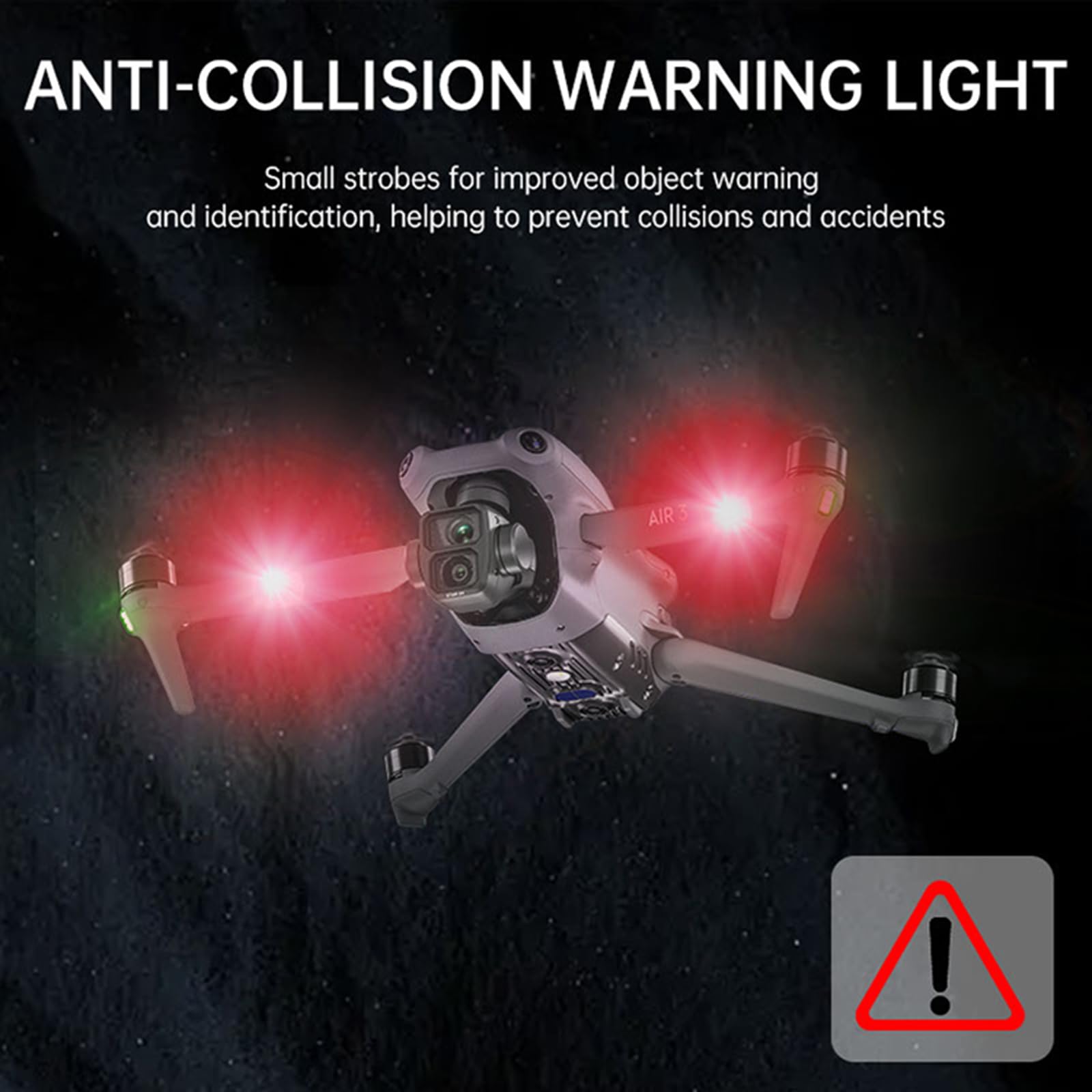 Luce Stroboscopica Per Drone – LED Rosso/Verde 3 Modalità, 120 Min In Flash, Compatibile Con DJI Mini 3 Pro, Mavic 3, Air 2, Phantom