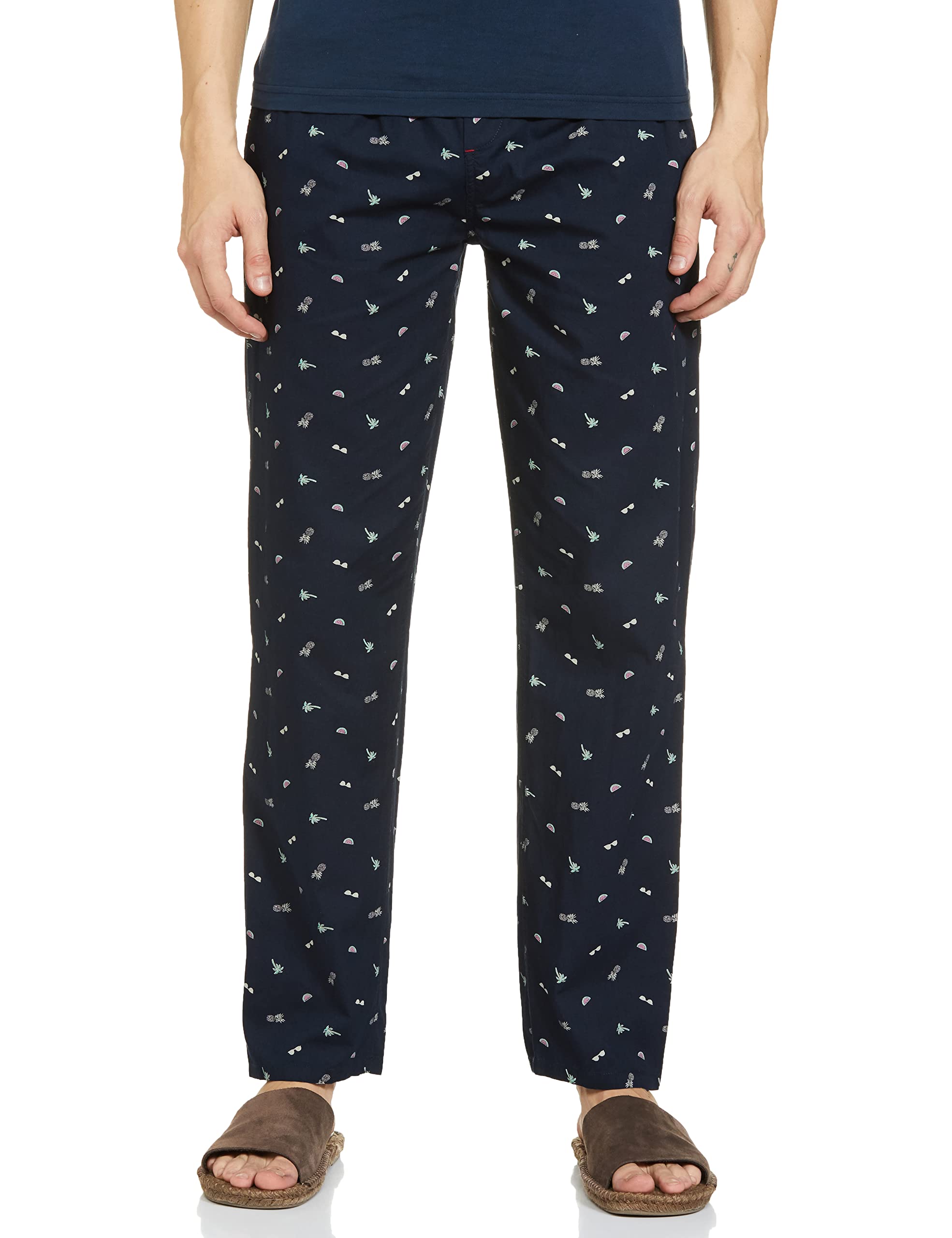 the indian garage co Men's Slim Fit Mid Rise Pants-picture-45