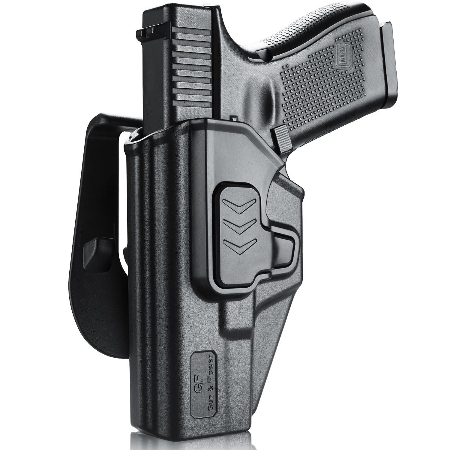 Glock 19/17 Holster, M&P 9/40 M2.0 Holster, OWB Thumb Release Paddle Holster Fits Glock 19 19X 23 32 44 45, Glock 17 22 31, M&P 9MM/.40 M2.0, SD9 VE/SD40 VE, Taurus G2C/G3C, 1911 5", Optics Compatible