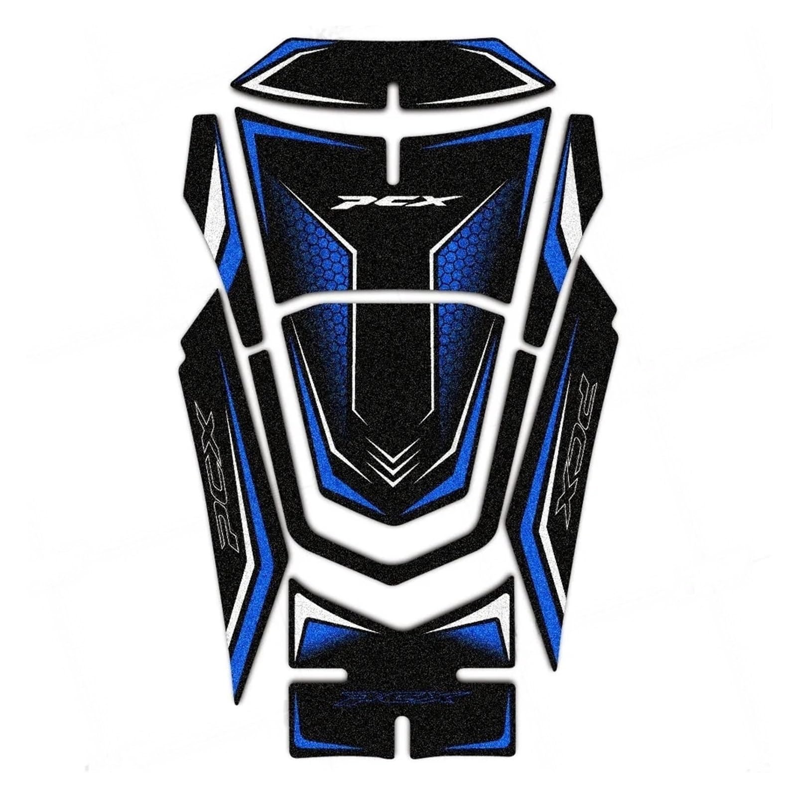 Motorcycle Sticker Motorcycle Fuel Tank Traction Pad Sticker Frosted Gas Oil Protector Accessories Waterproof for PCX160 Pcx 160 Pcx160 2020-2022(Blue Decal 001)