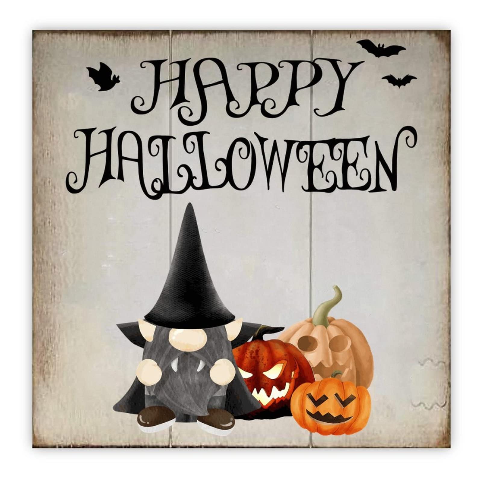 Panneau en bois Happy Halloween pour sublimer la décoration murale du couloir et de la cuisine