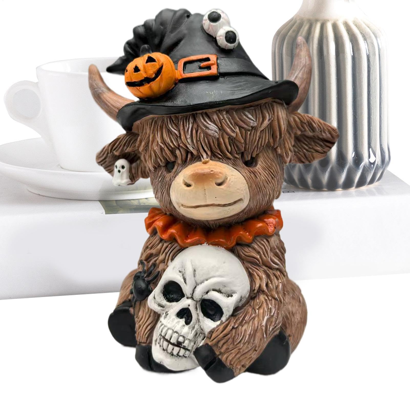Figurines d'Halloween Highland statuettes rustiques au charme écossais