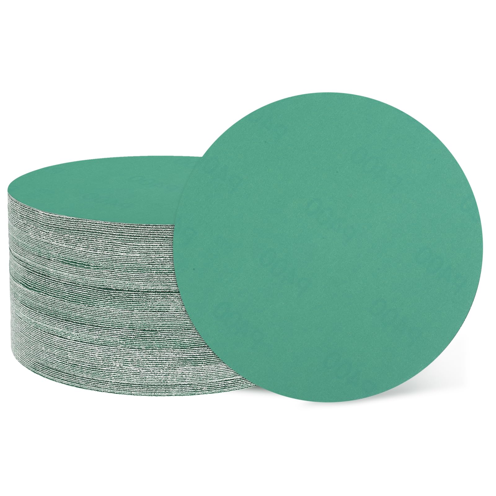 sourcing map 50 Pcs 6 Inch Sanding Disc 400 Grit Green Zirconia