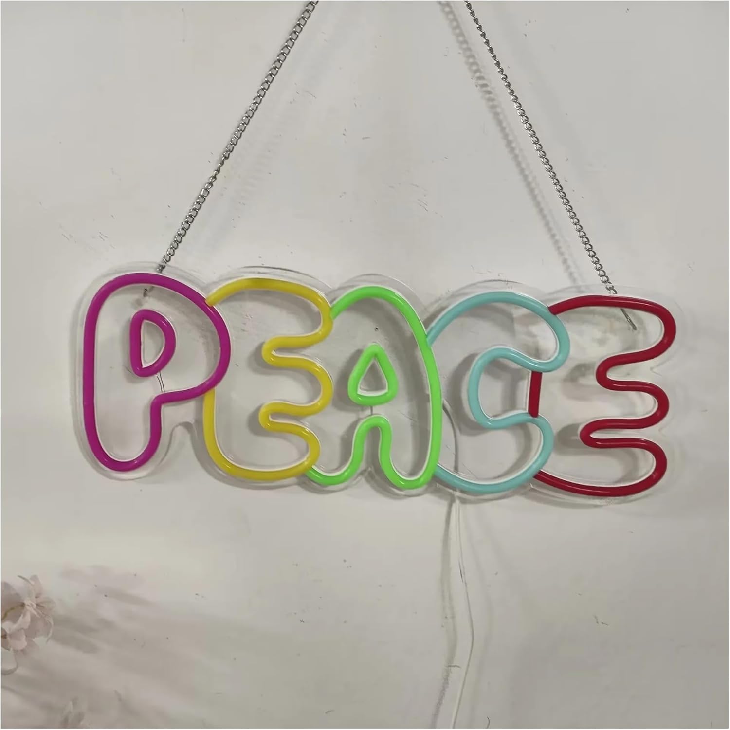 ネオンサイン LED 平和ネオンサイン 寝室 リビングルーム クラブ バー 男の隠れ家 パーティー 壁飾り 40x15.5cm