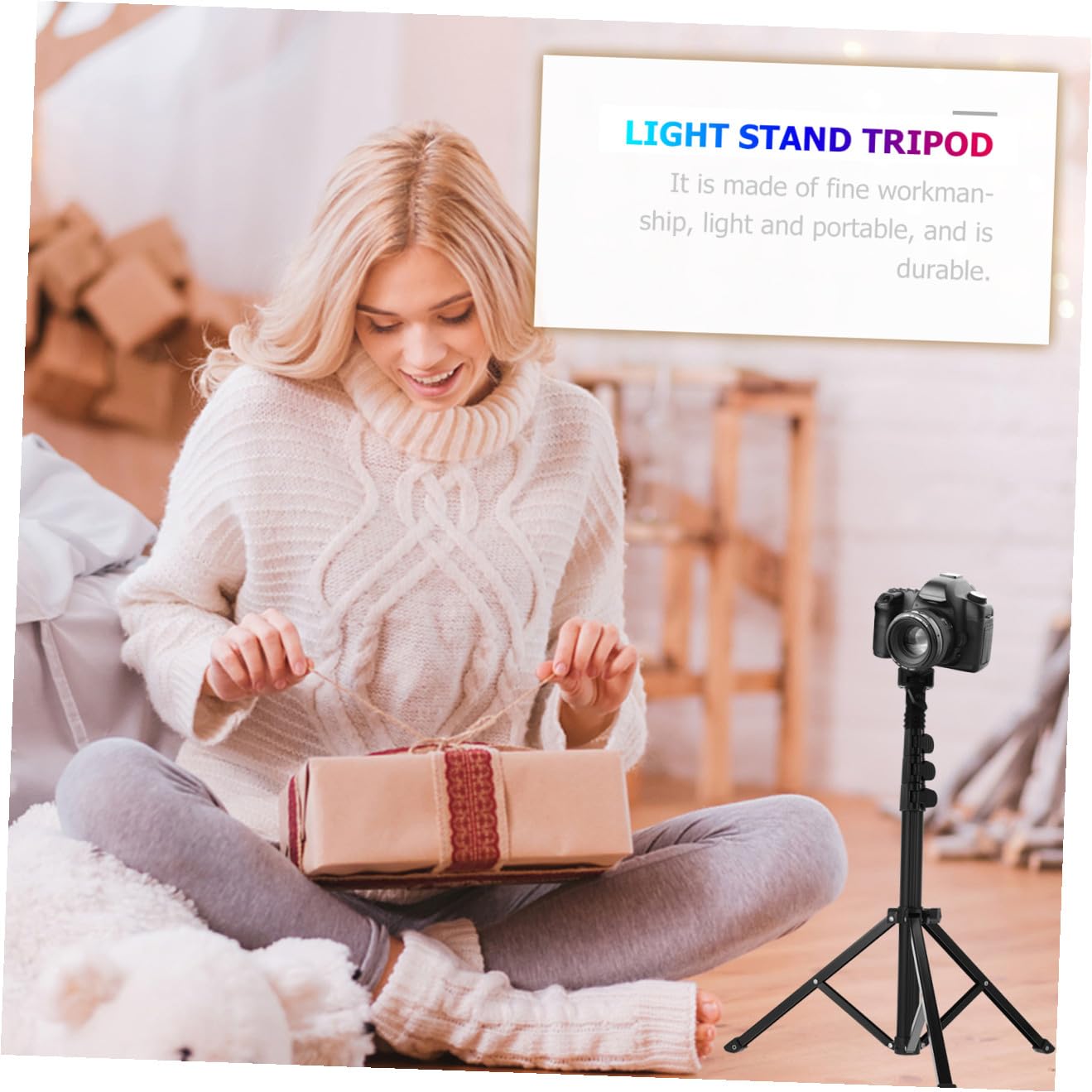 BESTonZON 1.28m Treppiede Fotografico Regolabile Alluminio Per Smartphone e Live Streaming Supporto Leggero e Stabile Per Fotocamere e Treppiede Design Pratico e Resistente Compatibile Con