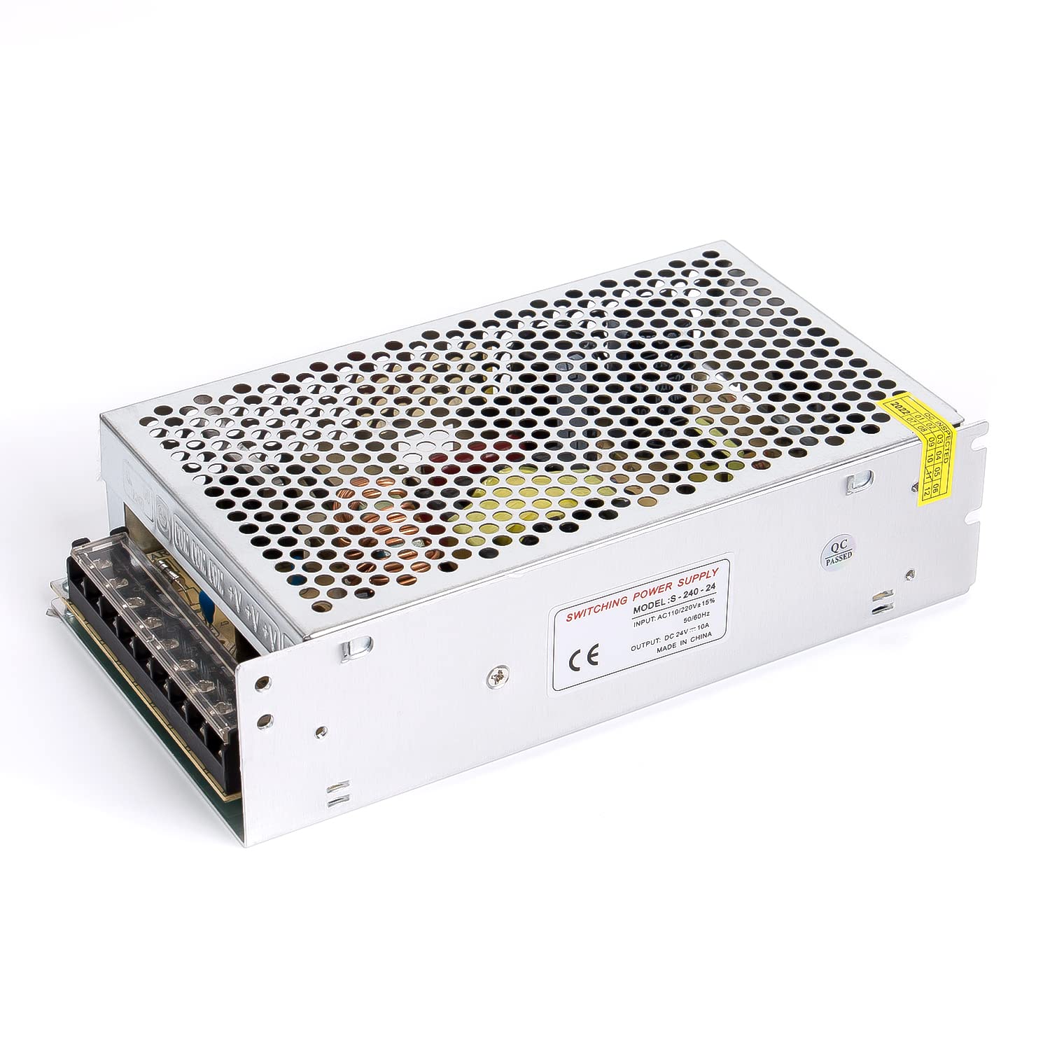 ANGEEK Fuente de alimentación conmutada 24V 10A 240W DC Adaptador AC 110V/220V a DC-24V
