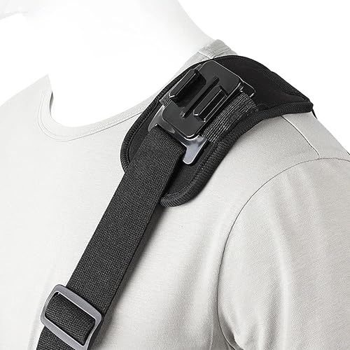 Miniatura 5 de Soporte de correa de hombro individual con soporte de rotación de 360 grados compatible con GoPro AKASO u otras cámaras de acción