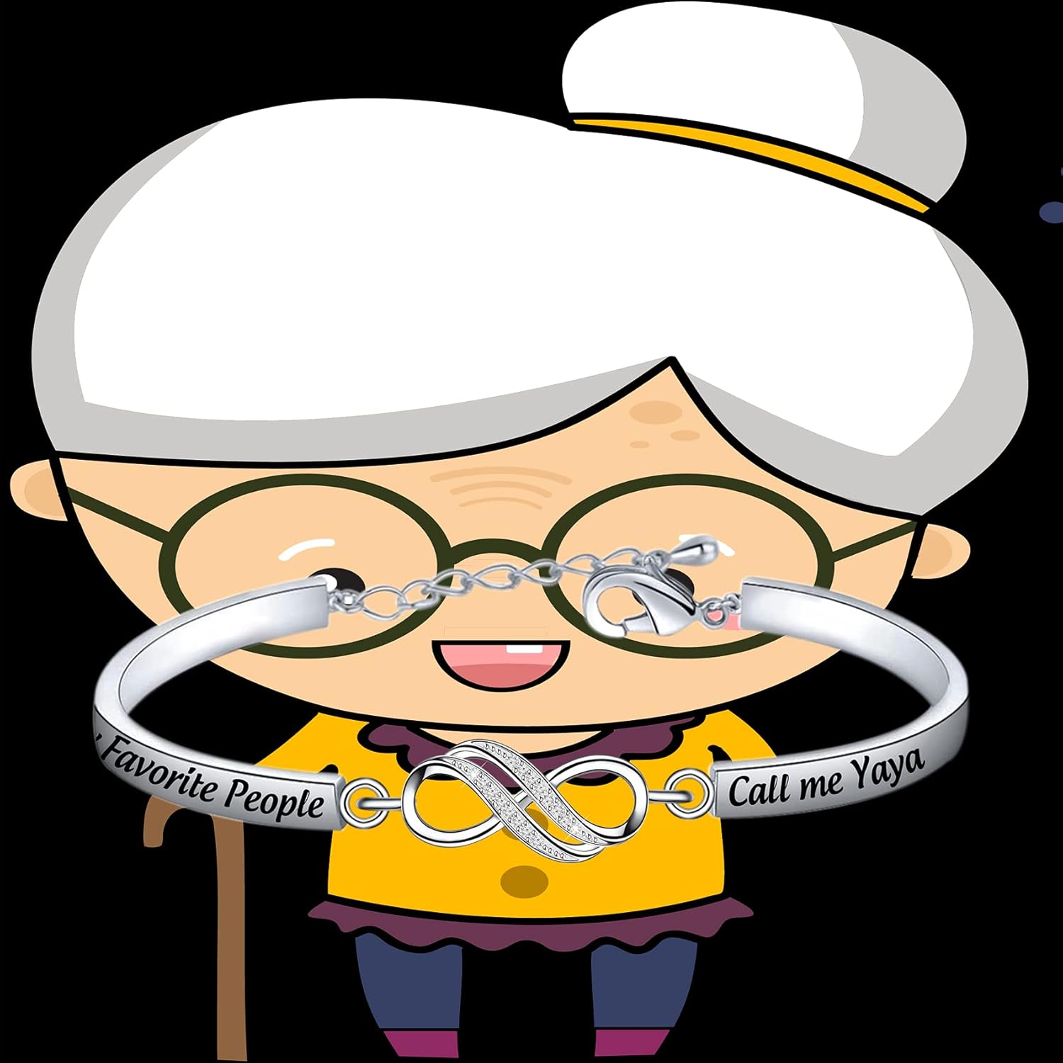 BEKECH Yaya Grandmother Gift My Favorite People Call Me Yaya Bracelet Mother’s Day Jewelry for Greek Grandma Yaya Yiayia Bracelet Yaya Birthday Gift - Image 7