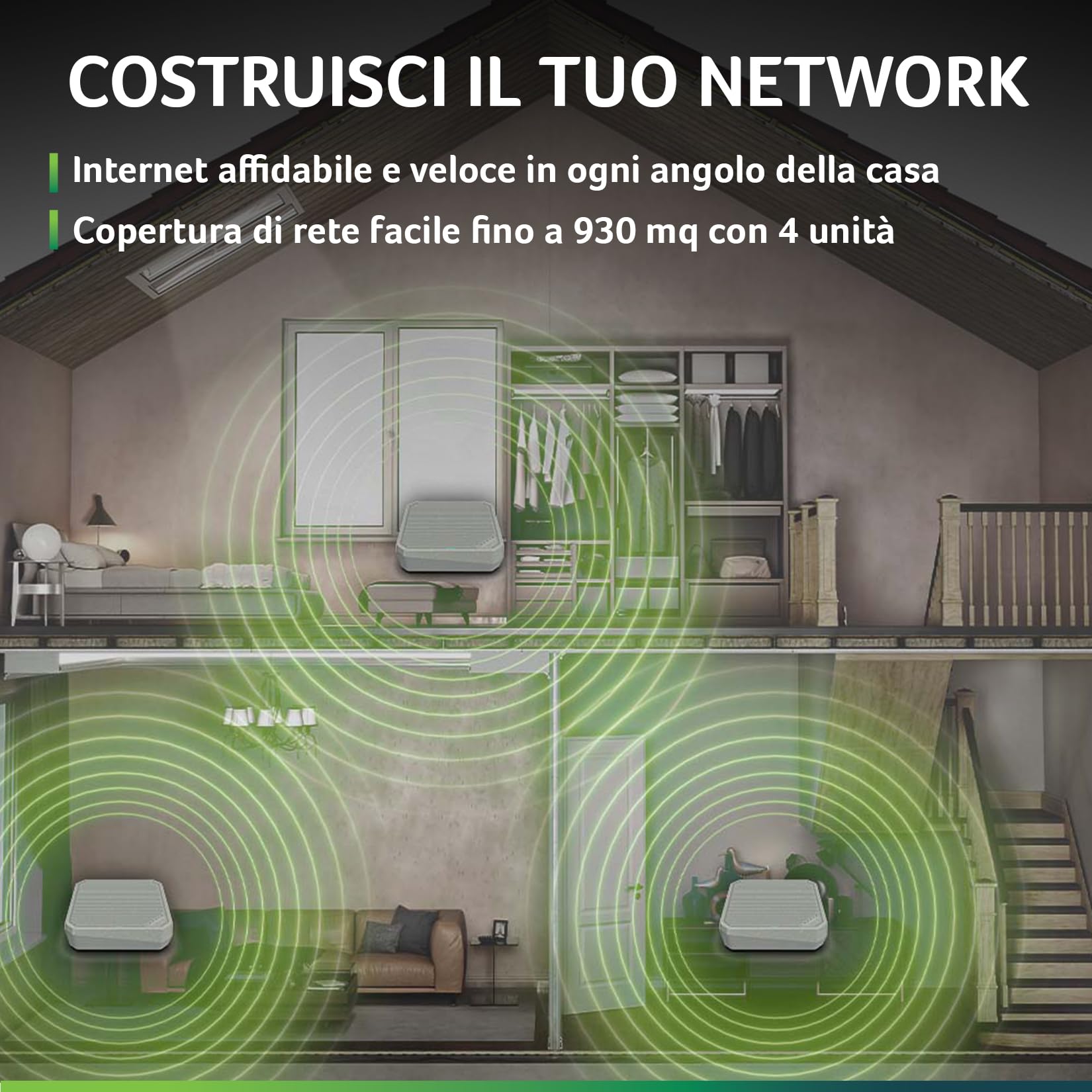 Acer Connect Vero W6m Wi-Fi 6E Router Wifi, Router 5G, Mobile Hotspot, Router Wifi 6E Tri Band, Processore Quad Core 2 GHz ARM Cortex, Porta Ethernet 2.5Gbps, 4 Porte Ethernet 1 Gbps, Router Mesh