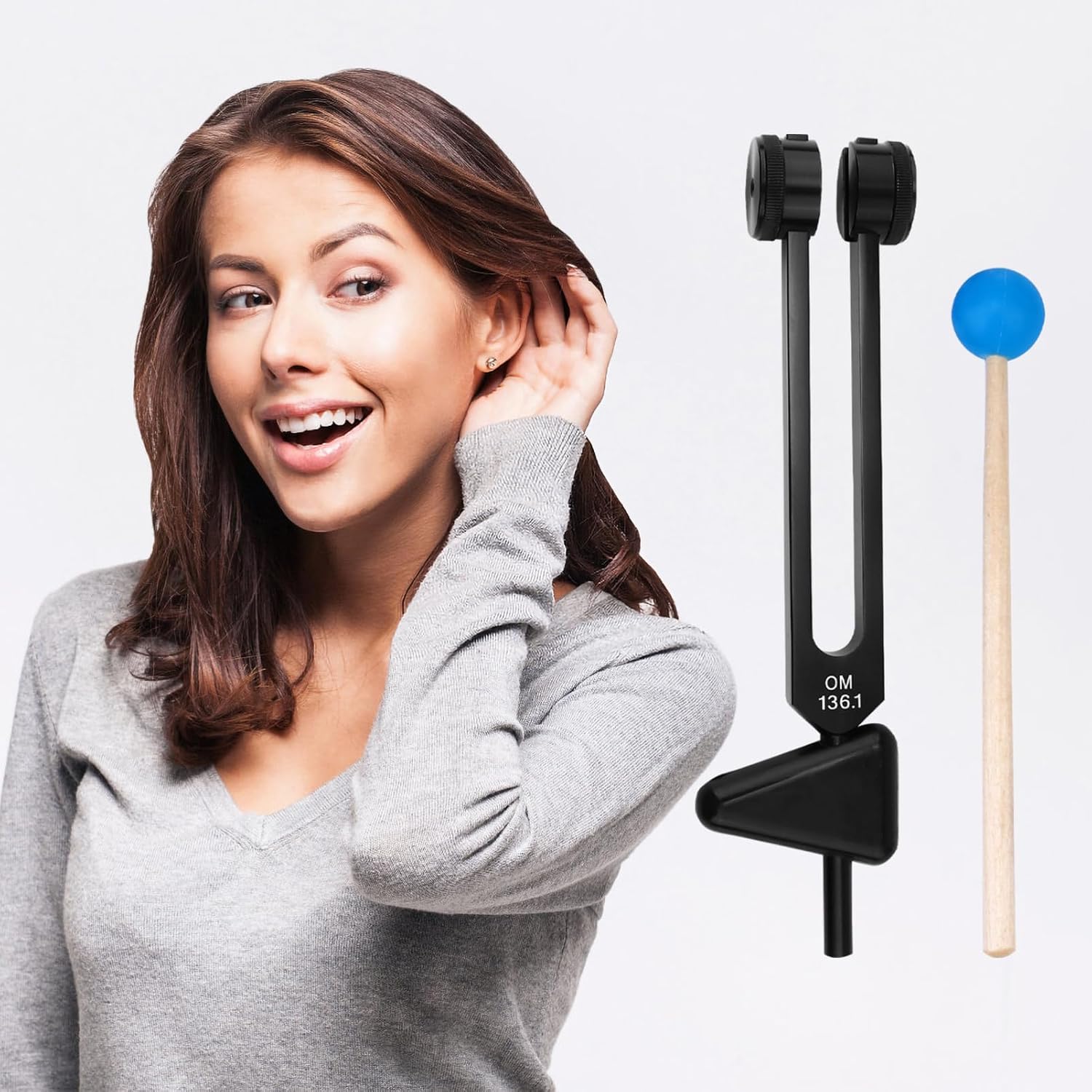 SECFOU Aluminum Alloy Tuning Forks for Sound Healing Meditation Includes Hammer Storage Bag and Durable Accessories Chakra Balancing and Stress Relief