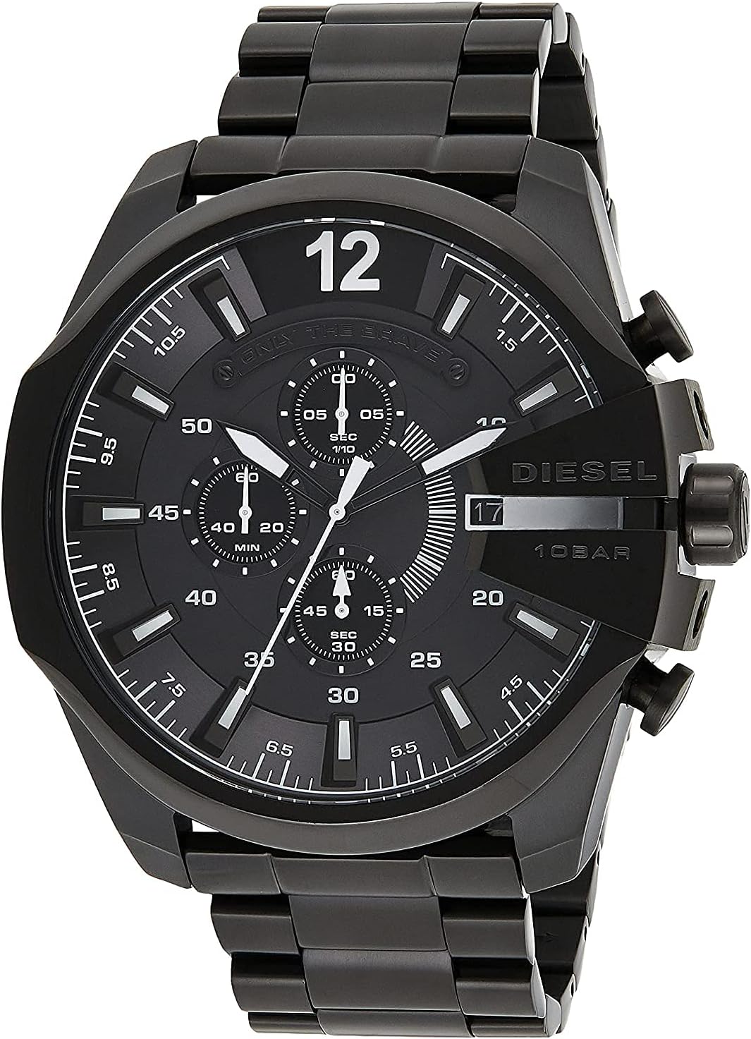 DieseI Mega Chief Chronograph Black Dial Men's Watch DZ4283