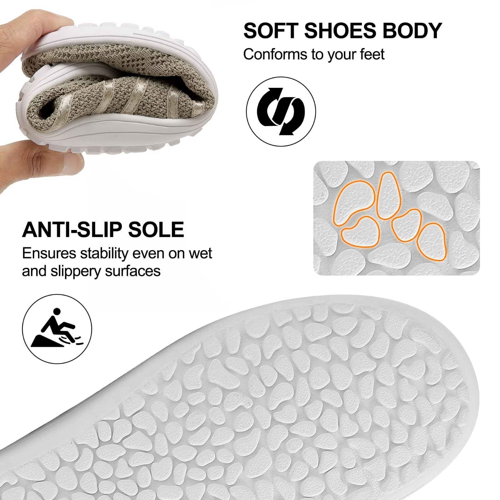 Merdoo Chaussures pieds nus pour homme et femme - Légères et confortables - Antidérapantes - Respirantes - Unisexe - Pointure 37-45 EU