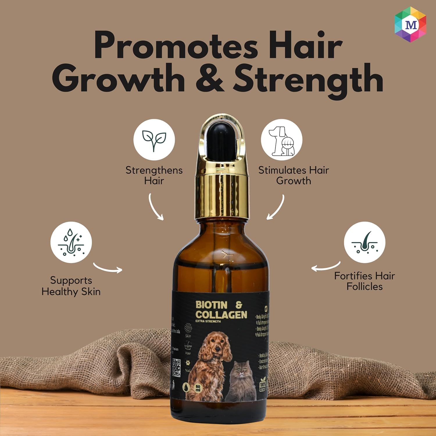 Medfly Advanced Biotin & Collagen Drops for Dogs & Cats | Supports Skin Health, Coat Shine & Fur Growth | Natural Plant-Based Formula | 100 ml 2