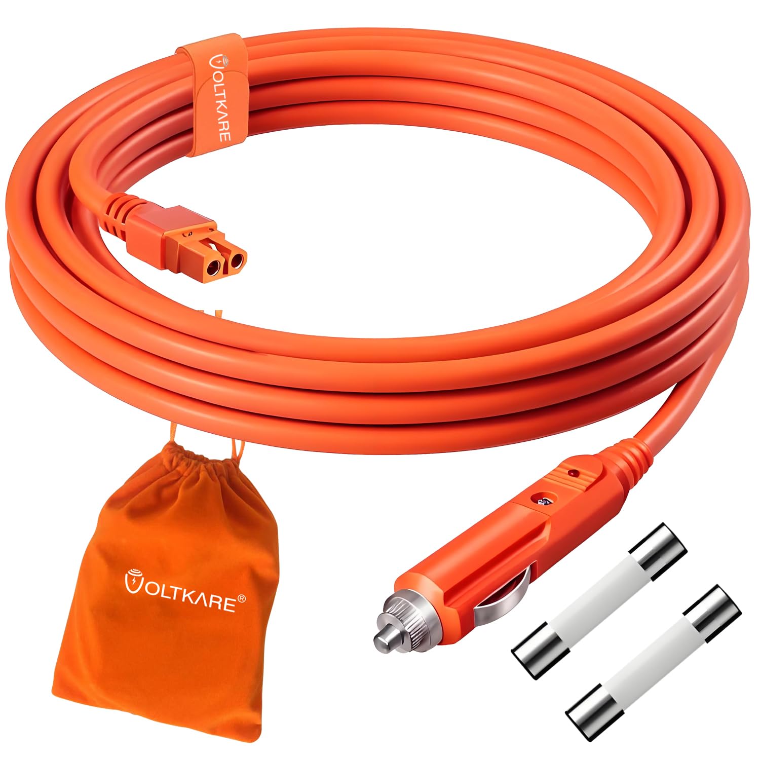 Auto-Ladekabel (2,5m) | 12V/24V Zigarettenanzünder auf XT60i Adapter | Für Ecoflow, Bluetti, Anker, ALLPOWERS Power Stations