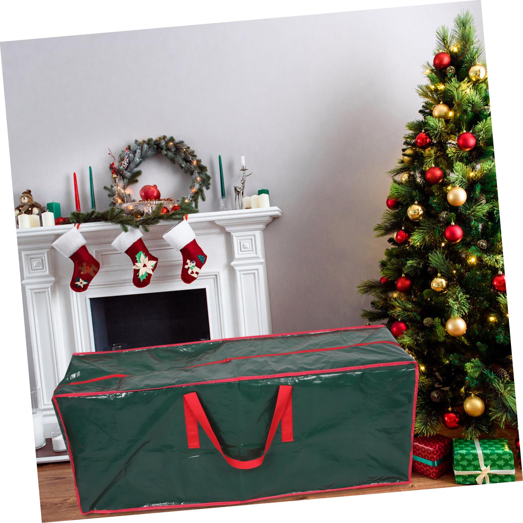 Weihnachtsbaum-aufbewahrungstasche Groß PE Verstärkten Griffen und Reißverschluss Staubschutz Robuster Weihnachtsbaumbeutel für Saisonale Dekoration