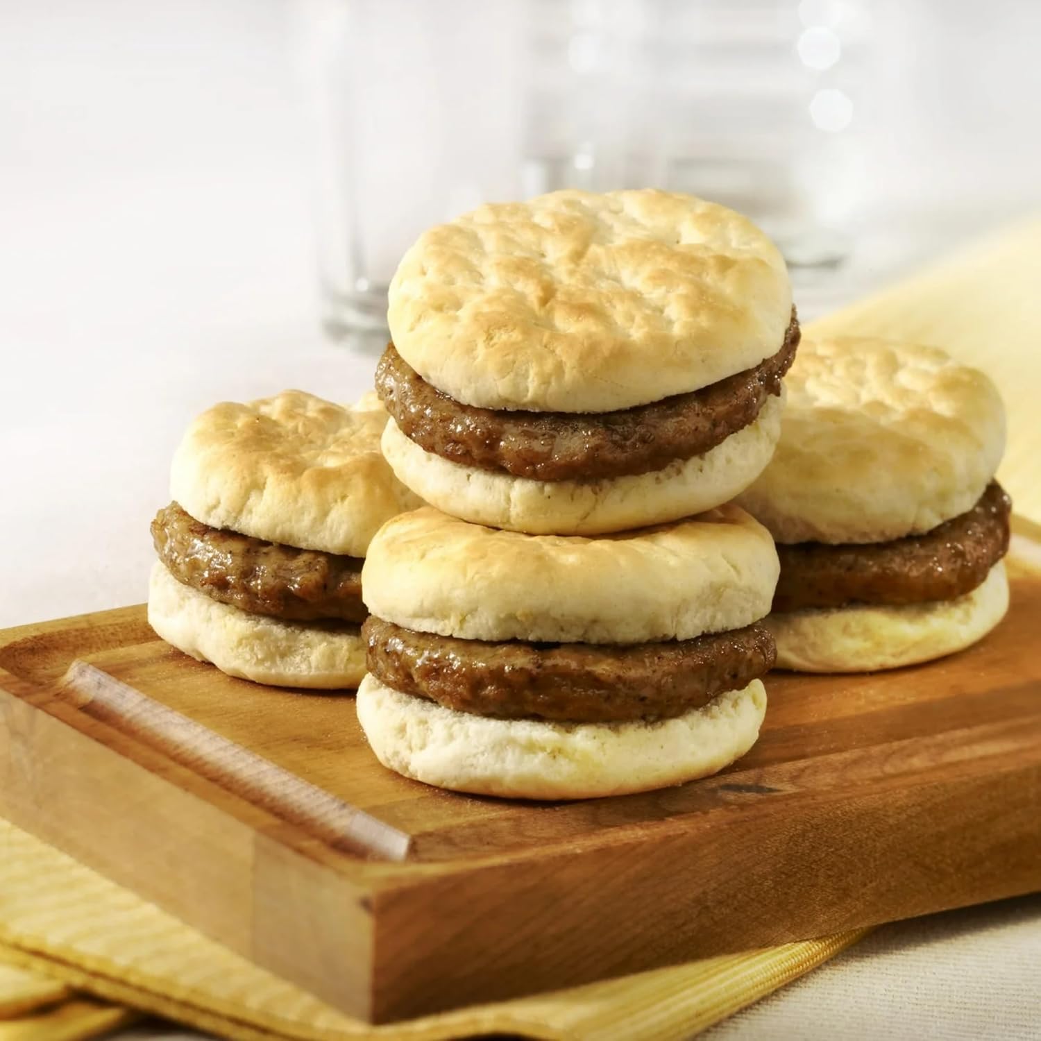 Salutem Vita – Sausage Biscuit Snack Size Sandwich, Frozen Breakfast Meal, Quick and Easy Microwaveable Breakfast Gift Set – Pack of 2
