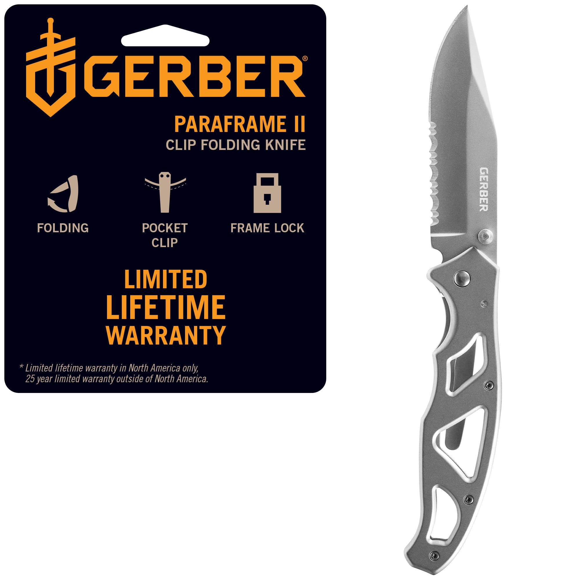 Gerber Gear Paraframe II EDC Folding Pocket Knife, 3.5