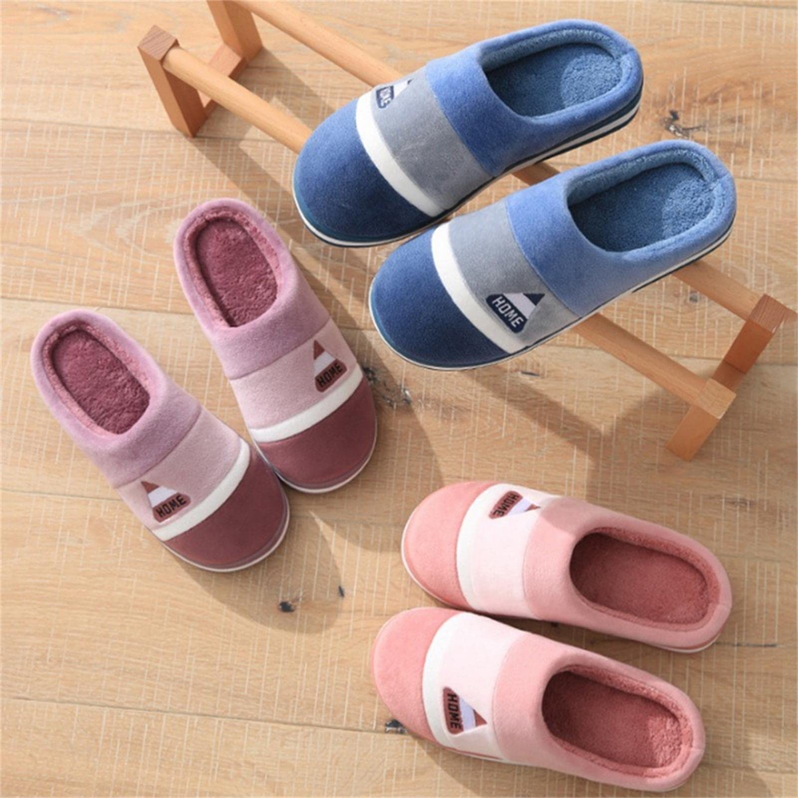 Pantofola Invernale Pantofole in Cotone Caldo Inverno per Uomini Scarpe Coppie A Strisce Resistenti All'Abbigliamento da Casa