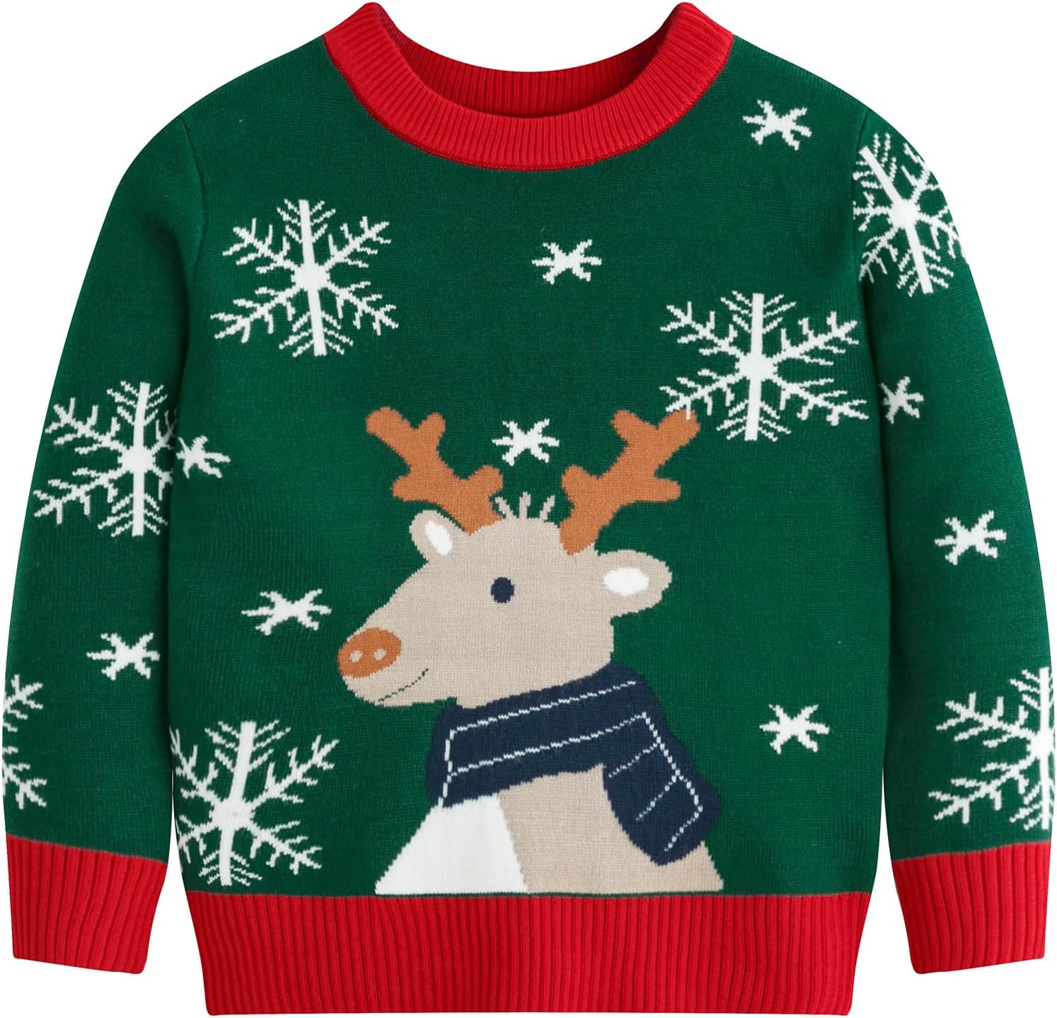 Kids Ugly Christmas Sweater Boy Girl Funny Xmas Outfits Toddler Reindeer Knit Clothes Holiday Pullover Tops 2-6 Years