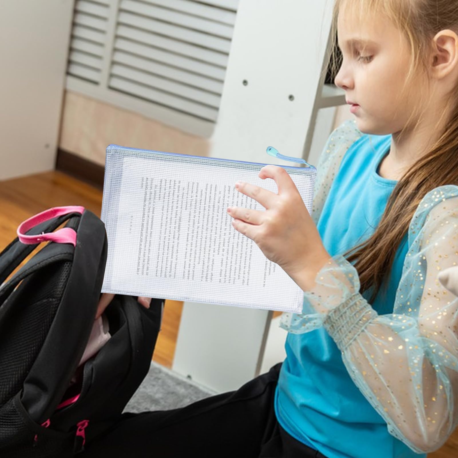 Buste Trasparenti Con Zip 5 Pezzi Organizer Impermeabile Trasparente | Buste A4 con Cerniera Portapenne per Scuola, Cancelleria, Ufficio, Documenti, Giochi da Tavolo, Puzzle e Viaggio