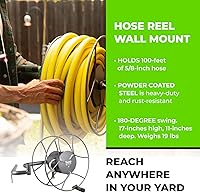 Vista 16 de Yard Butler Soportes de carrete de manguera – Soporte de manguera de jardín compacto y versátil con opciones giratorias y de montaje – Ideal